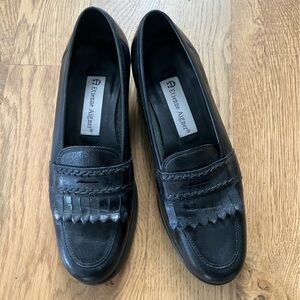 Etienne Aigner Classic Black Leather Loafers